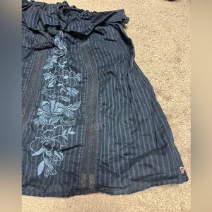 Hollister Navy Ruffled Tube Top